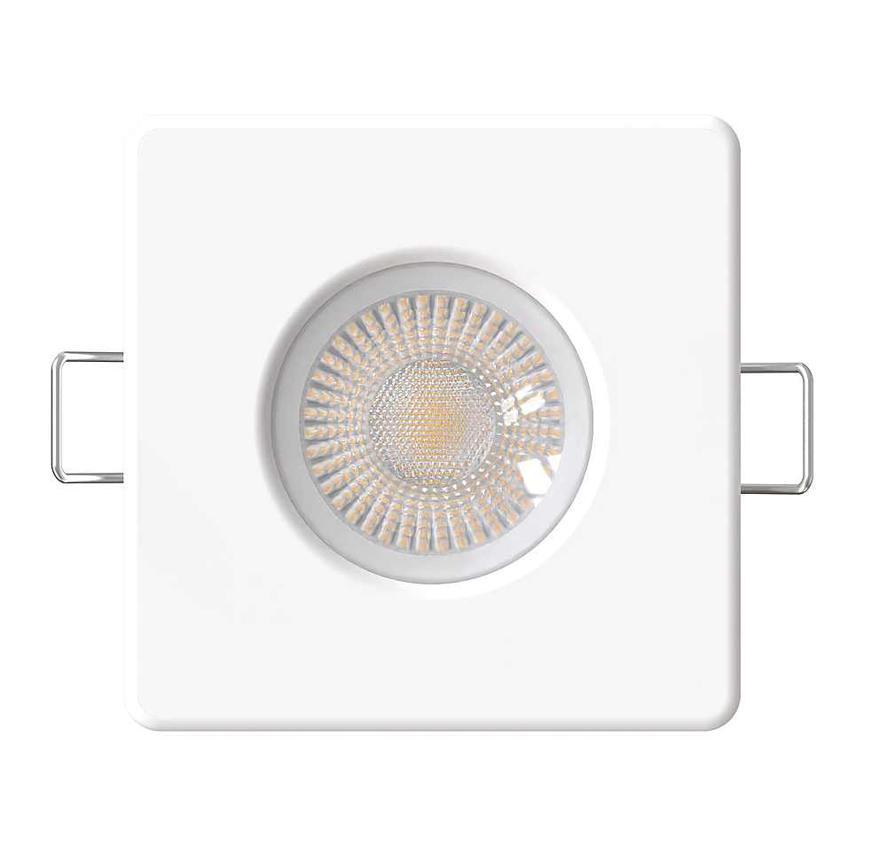 collerette blanc mat carré